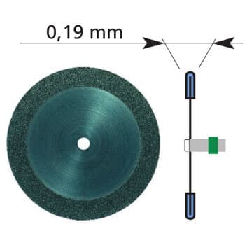 Flexi. Diamond Disc 0.19mm Big, 20 Disc + 2 Mandrels