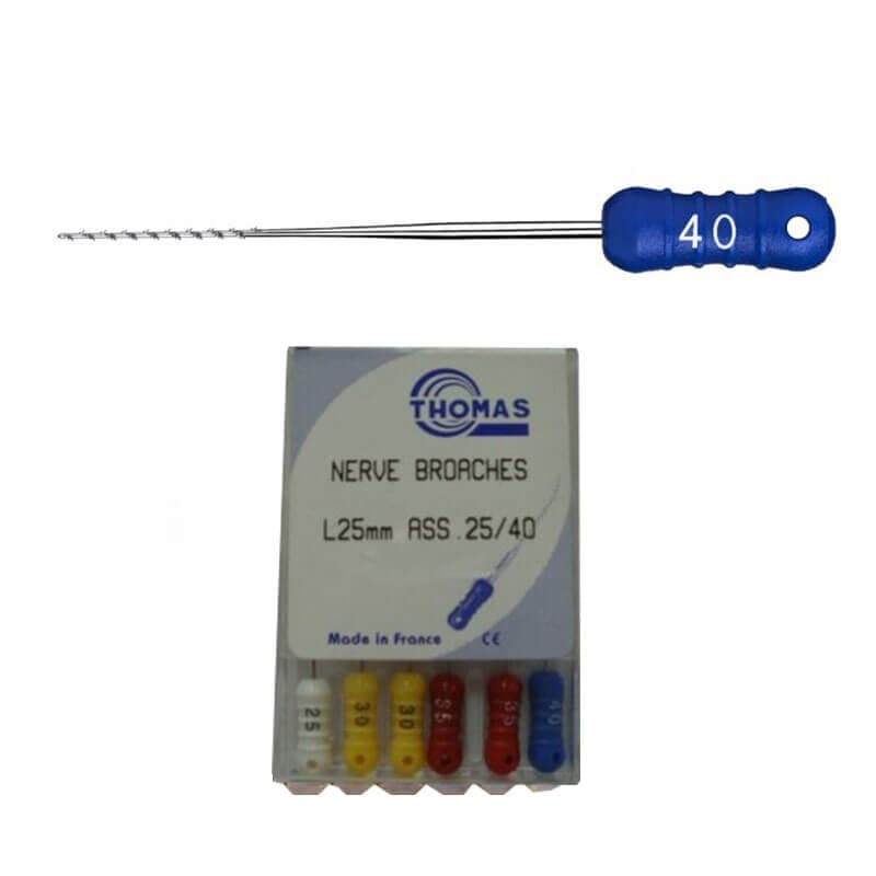 Thomas Barbed Broaches 25mm #25 Stainless Steel