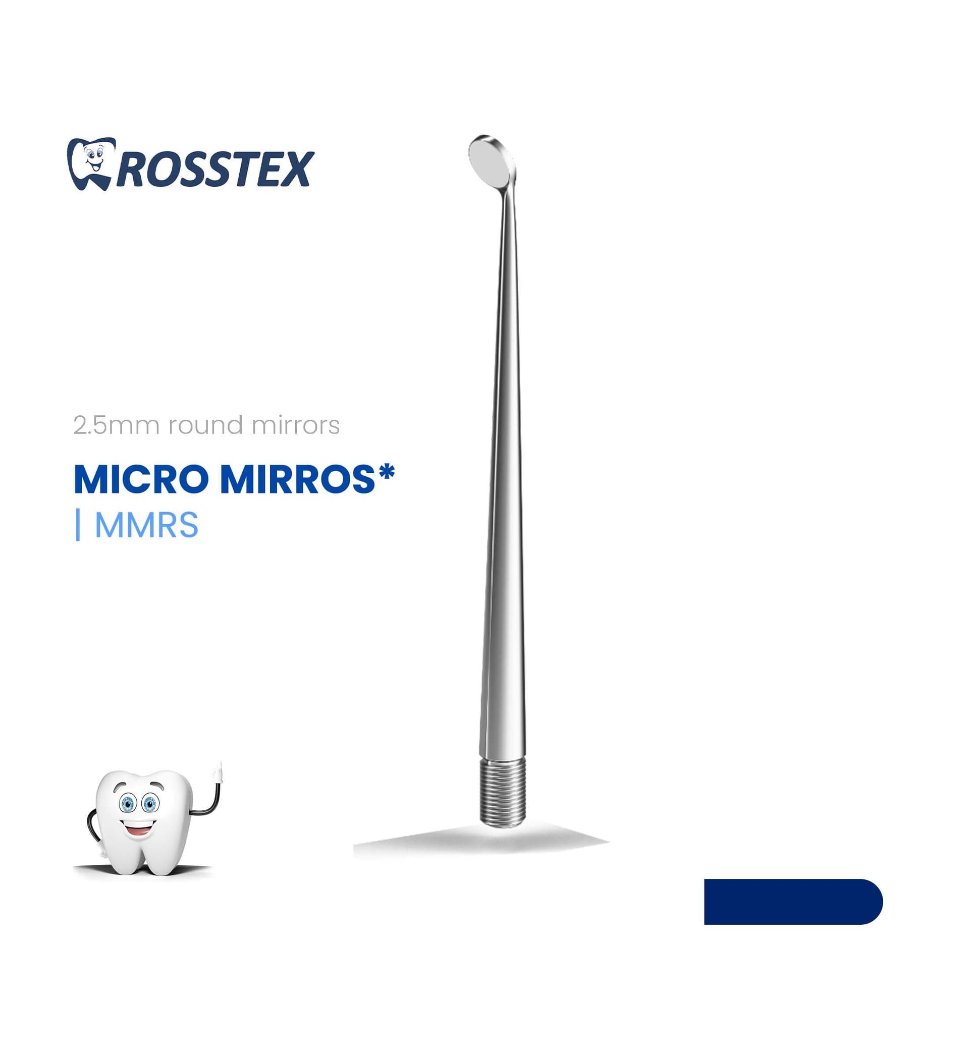 Dental Micro Mirror, Round, Ø2.5mm, Small