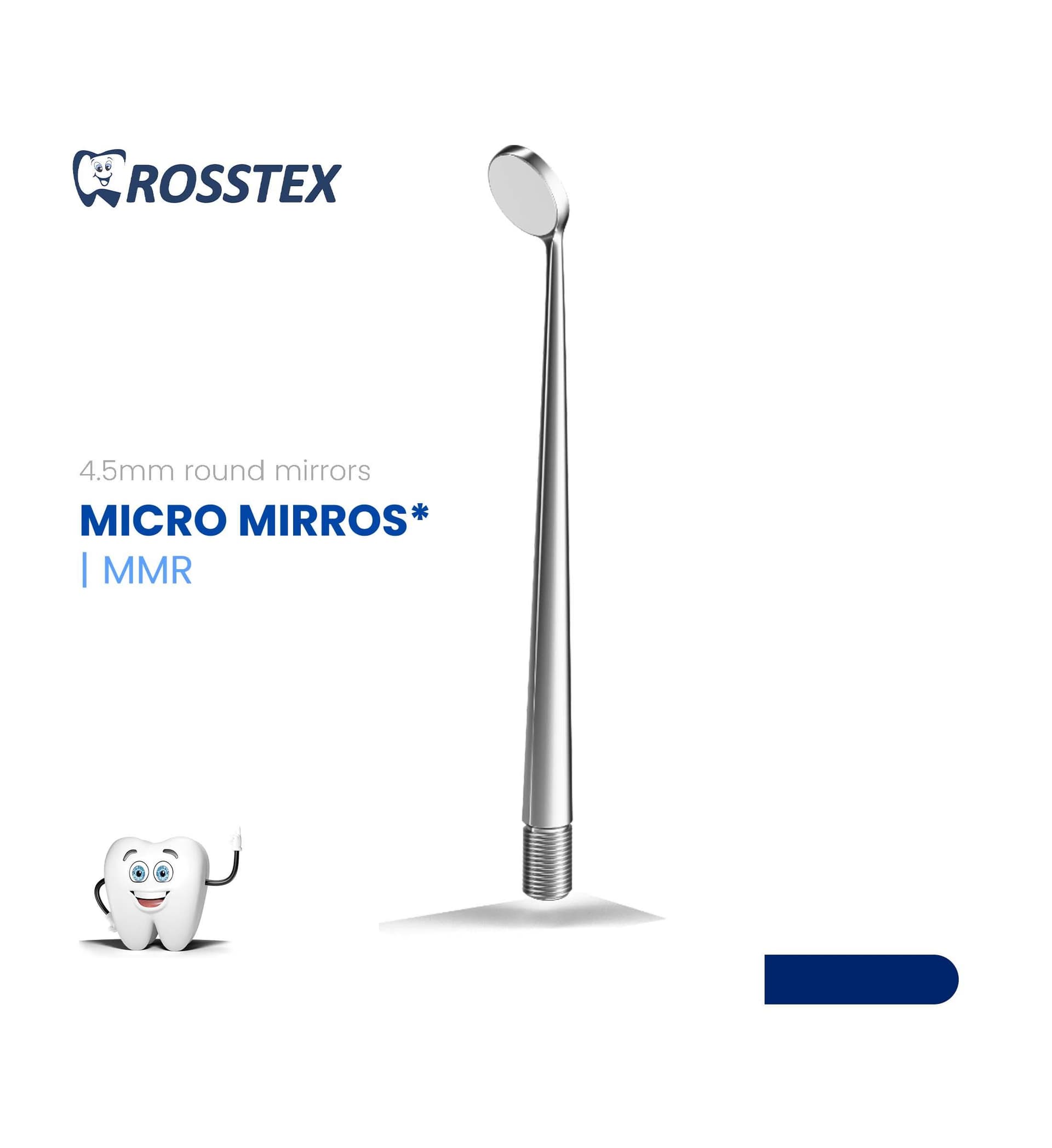 Dental Micro Mirror, Round, Ø4.5mm, Large