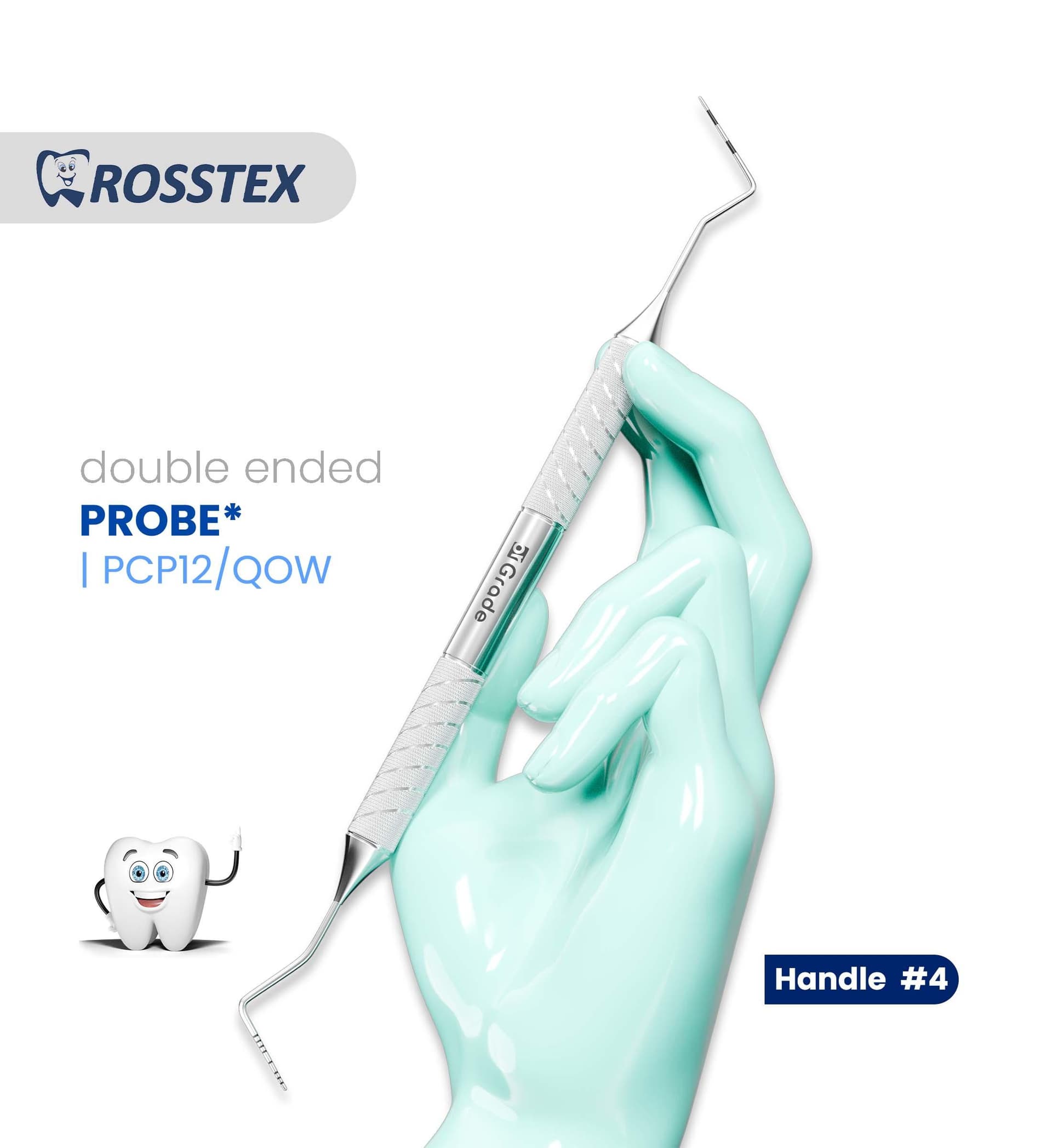 Dental Probe CP-12/Thin Williams, Handle No. 4, Double Ended