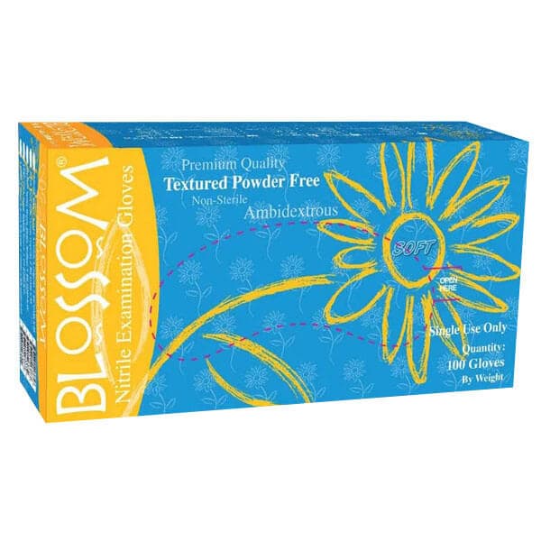 Powder Free Nitrile Exam Gloves, Small (Light Blue), PK/100