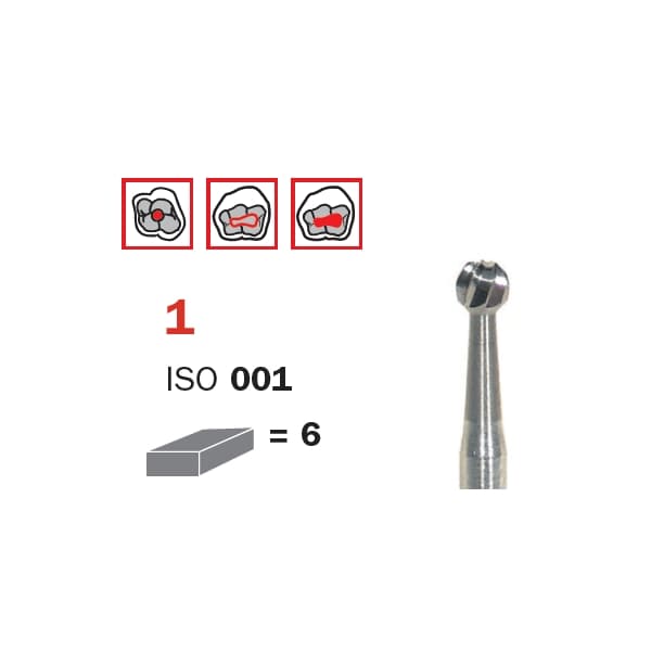 Surgical Carbide Bur, FG 014, X-Long, Round ISO #001
