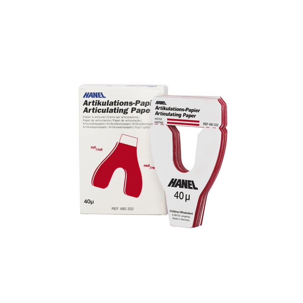 Hanel Articulating Paper, U Shape, 40µm, Red, Book/72