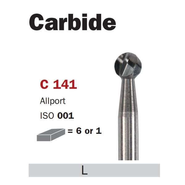 Surgical Carbide Bur, X-Long FG-021, Round ISO #001
