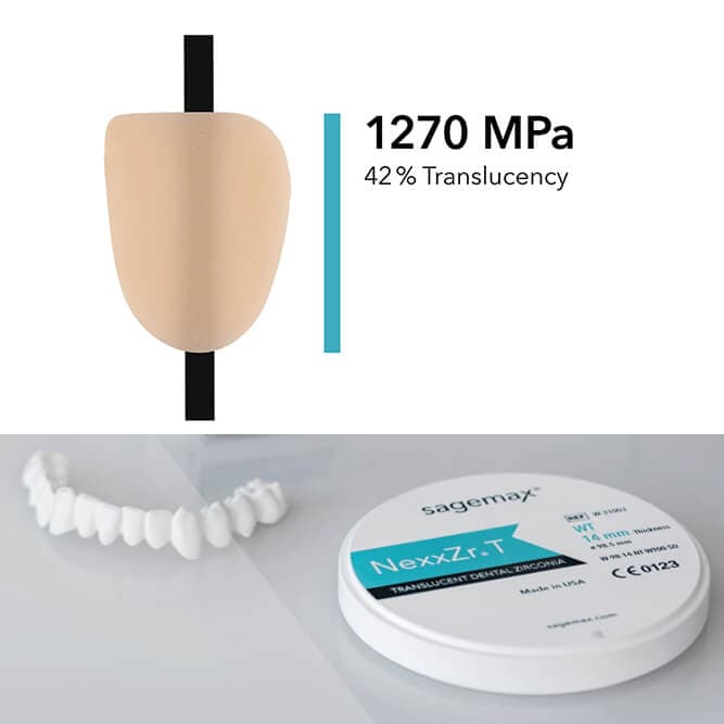 NexxZr T, B1, 98, 14mm, HT, Zirconia Disc Block