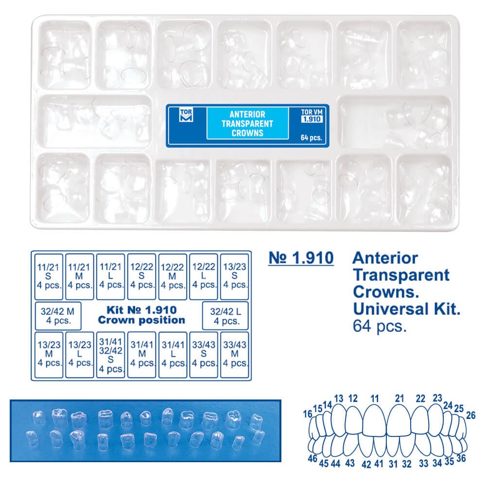 Anterior Transparent Crowns Universal Kit