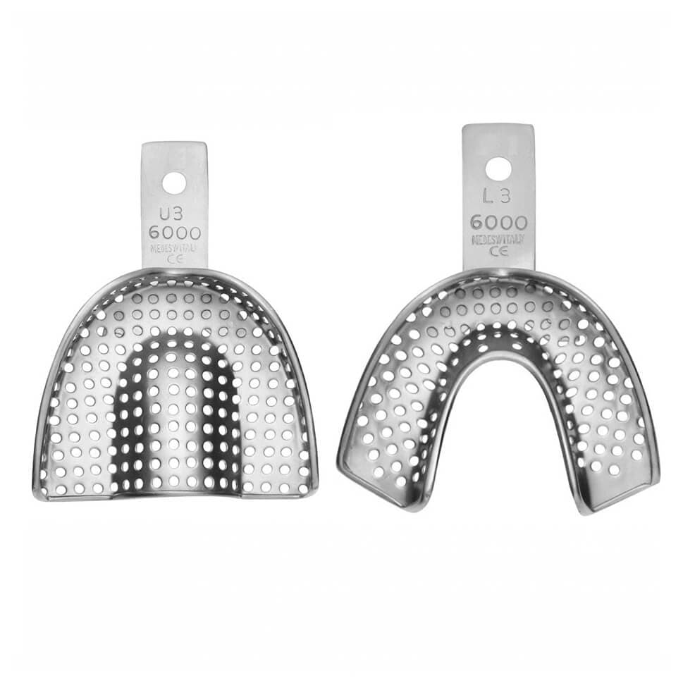 S.Steel Perforated Impression Trays #5 (Large), PK/2