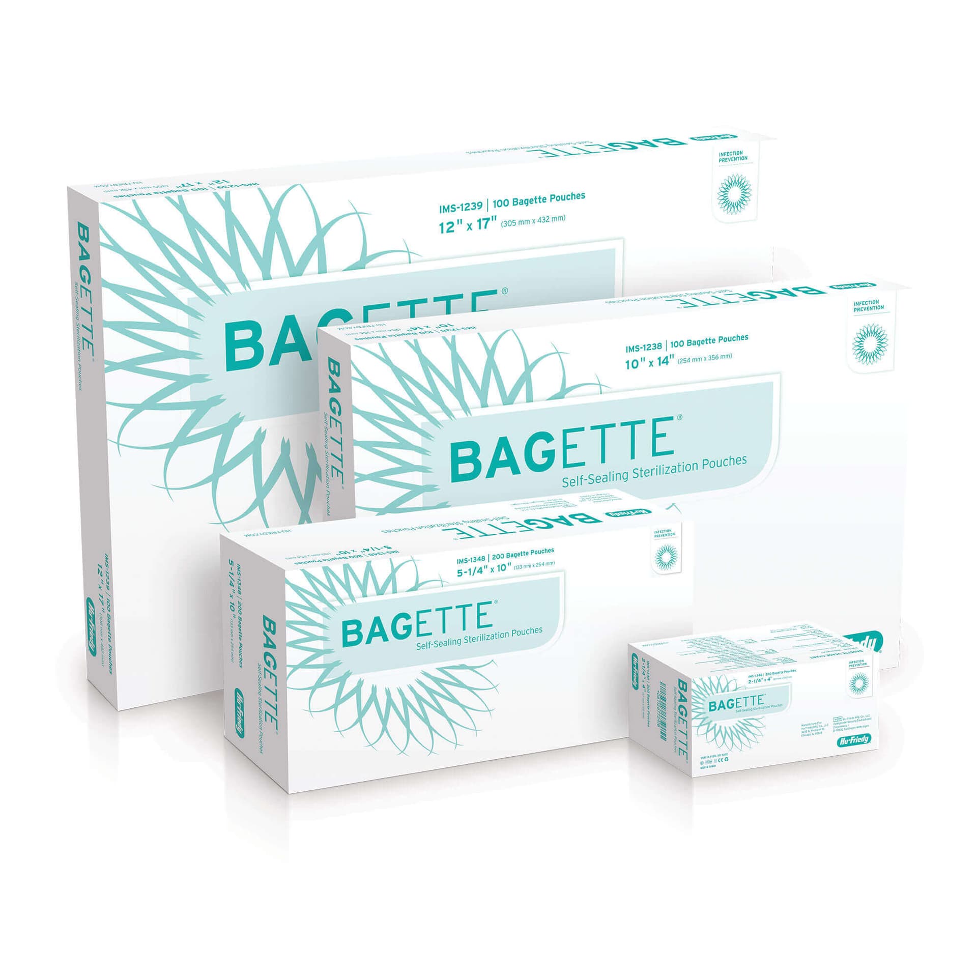 Sterilization Bagette Self-Sealing Pouches, 57x102mm