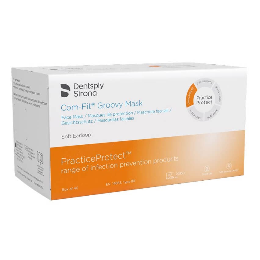 Com-Fit Goovey Mask, Soft Earloop, Level 3, Blue, PK/40