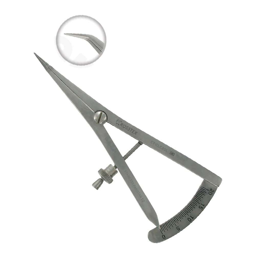 Caliper Castroviejo, Angled, 10.0 cm
