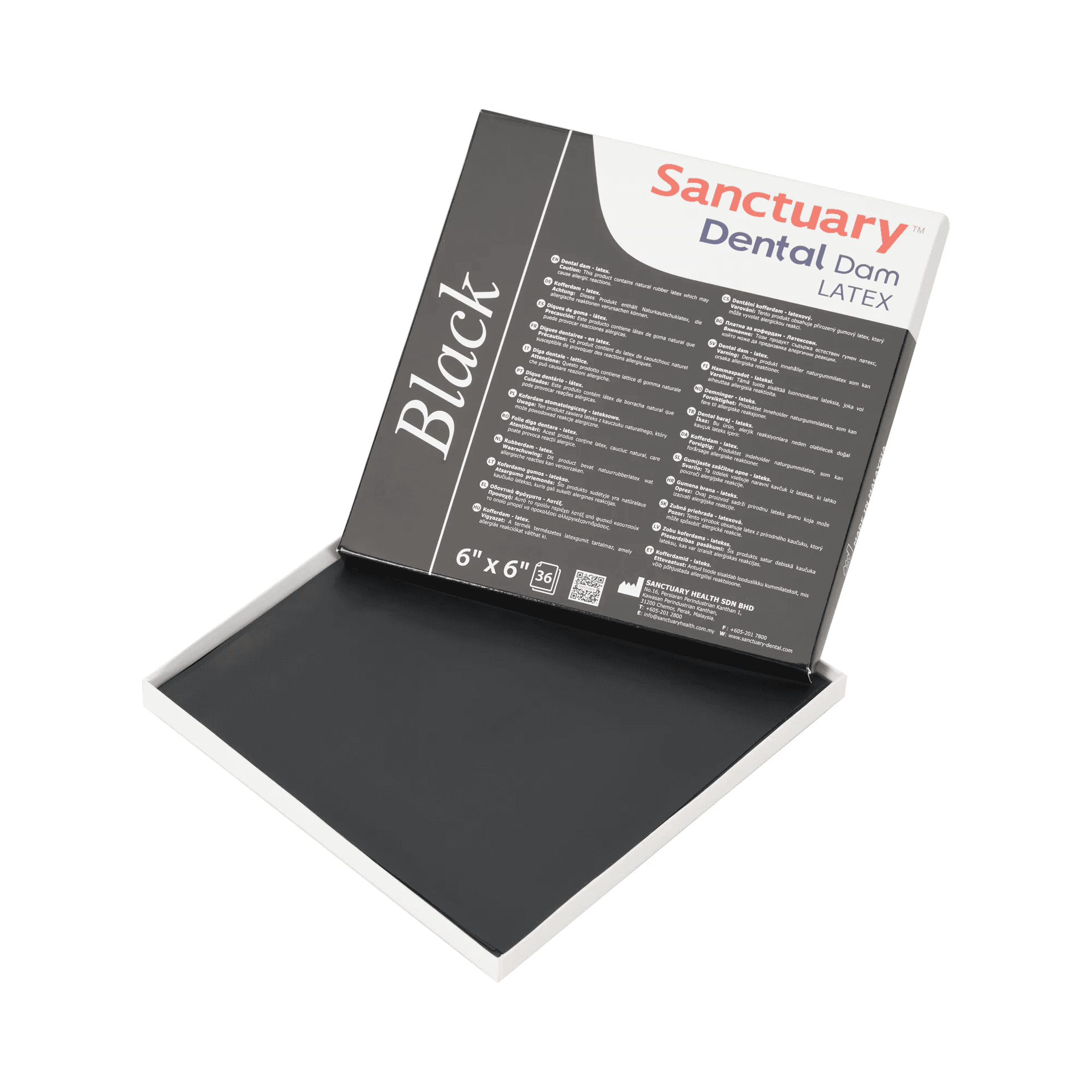 Dental Rubber Dam Sanctuary, Medium, Black