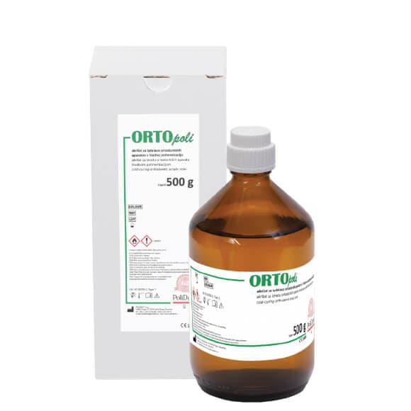 Ortho Cold Curing Acrylic, Acrylate ORTOPOLI (Liquid), Blue, 500g