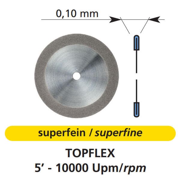 TOPFLEX, Diamond Disc, Super Fine Grit, PK/5