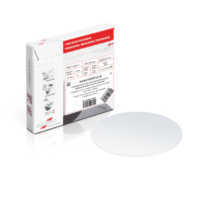 Coating Foil, Transparent Protective Layer for Dental Models, PK/100