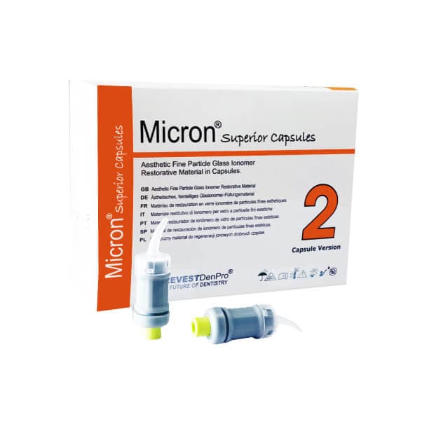 Micron Superior Capsules, Aesthetic Fine Particle Glass lonomer Restorative